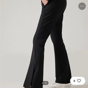 Athleta Stellar Black Flare Trousers